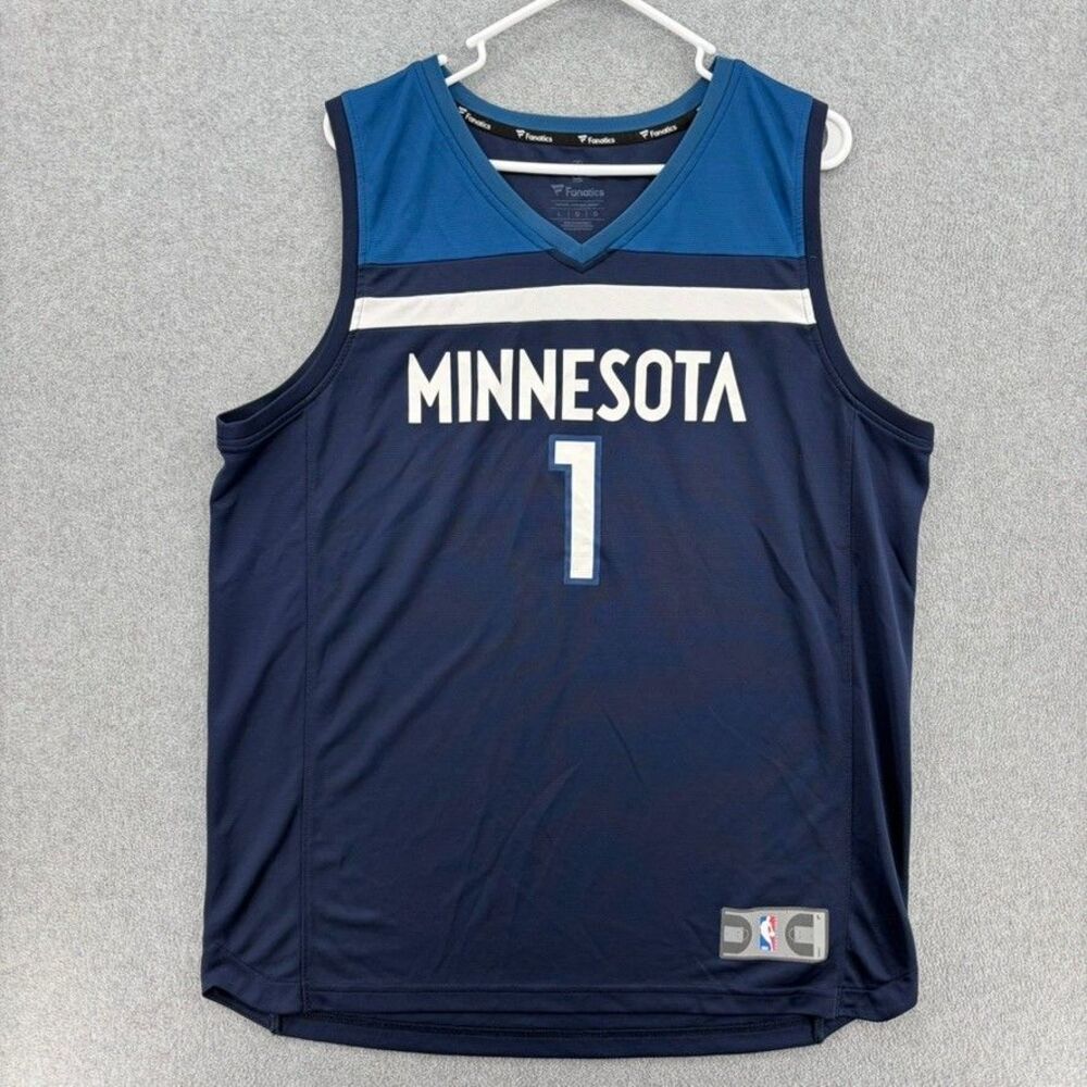 Tyus Jones Minnesota Timberwolves Fanatics NBA Jersey #1 Navy Men's Large